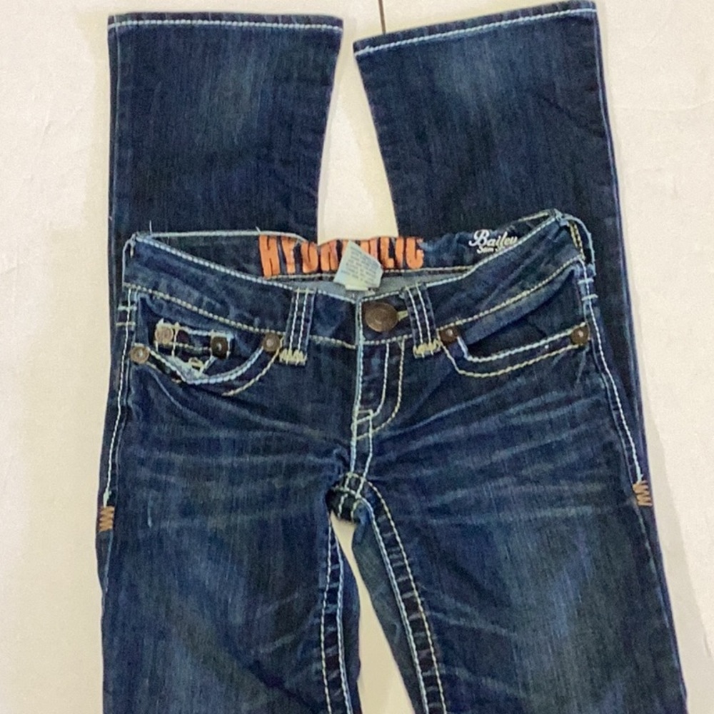 Hydraulic Dark Wash Slim Bootcut Jeans - Picture 3 of 5